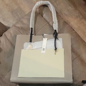 Marc Jacobs Taupe and Cream Tote Bag